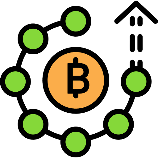 Bitcoin coin business money icon