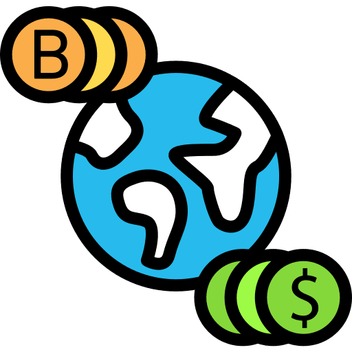Bitcoin money commerce and shopping coins icon