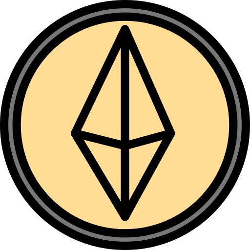 Ether business coin business and finance icon