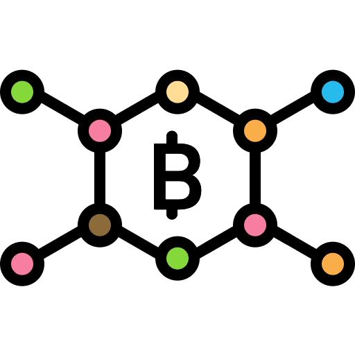 Network blockchain cryptocurrency payment method icon