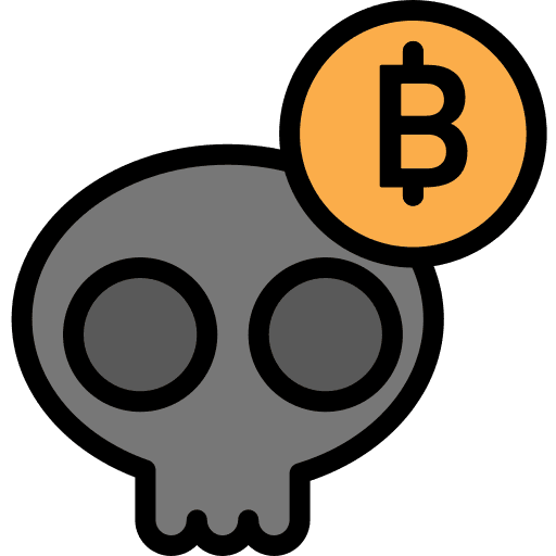 Skull business and finance currency money icon