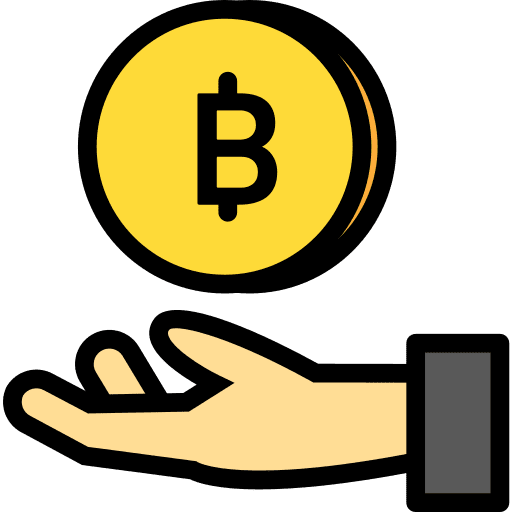 Bitcoin business coin cash icon