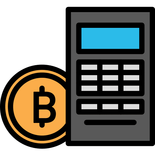 Calculator education bank bitcoin icon