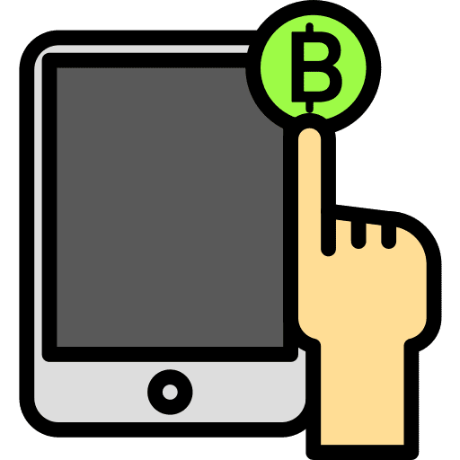 Ipad business and finance touch screen ipad icon