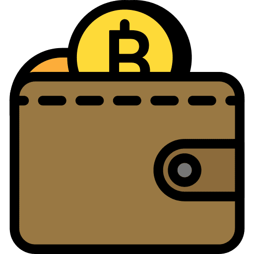 Wallet business and finance currency crypto wallet icon