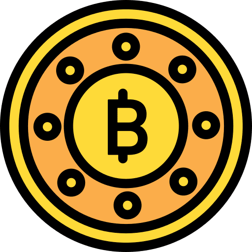 Bitcoin currency cash business icon