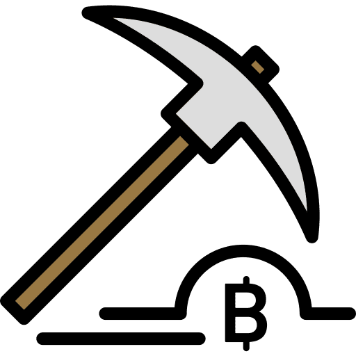 Mining security coin payment icon