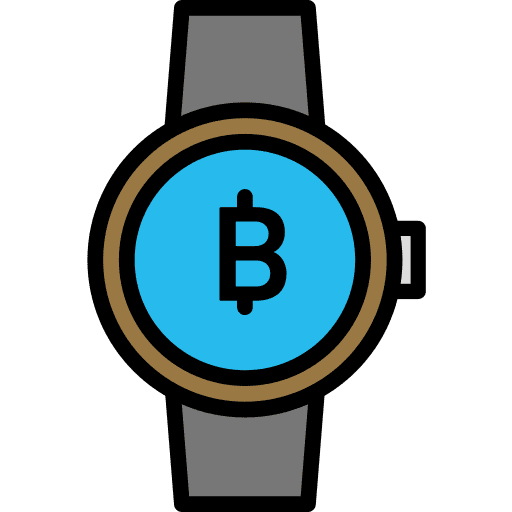 Smartwatch business and finance electronic technology icon