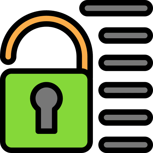 Unlock unlocked security lock icon