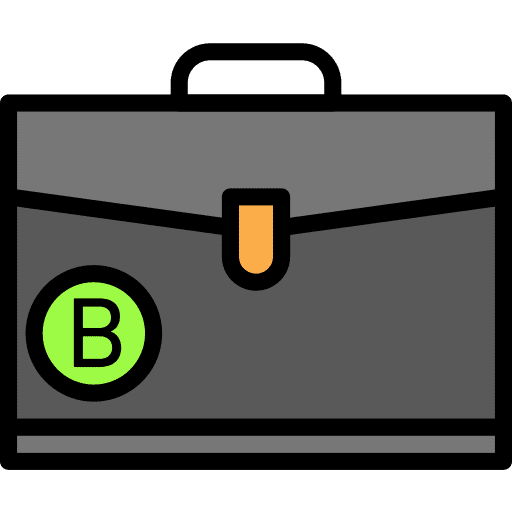 Briefcase portfolio business and finance business icon