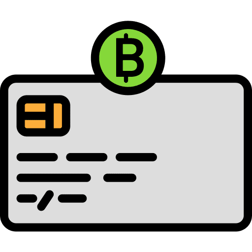 Credit card payment method business and finance bitcoin icon
