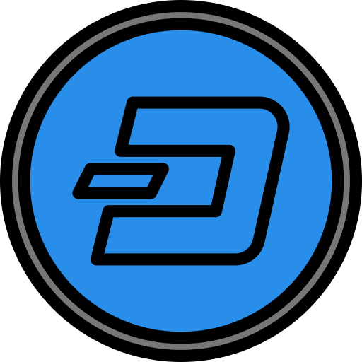 Dash currency bitcoin coin icon