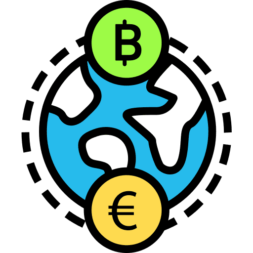 Exchange cash coin business icon