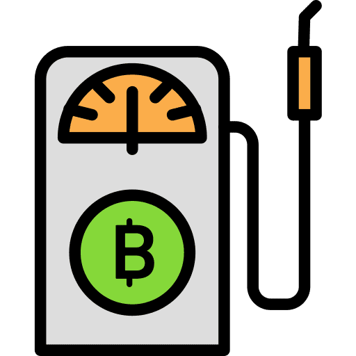 Gas station pin charging petrol station icon
