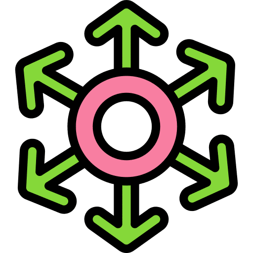 Network interface network circles icon
