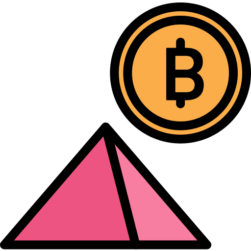 Pyramid business and finance triangle symbols icon