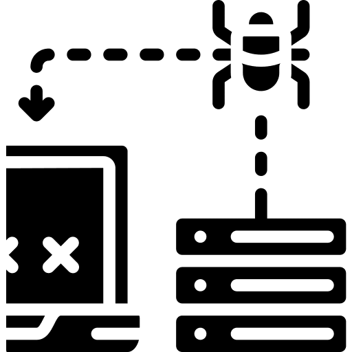 Hacker hosting database seo and web icon