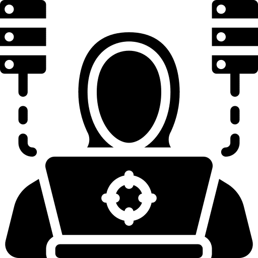 Hacker server professions and jobs computer icon