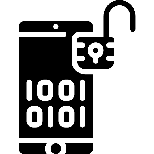 Hacking padlock crime online icon