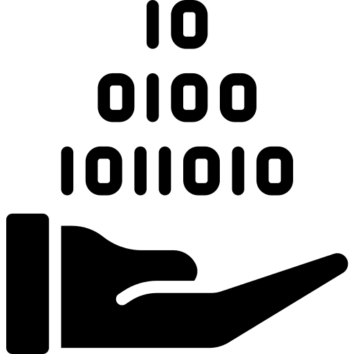 Binary code database interface binary code icon