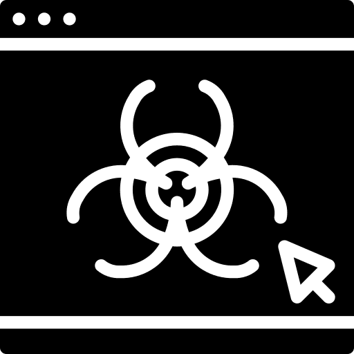 Virus internet security seo and web icon