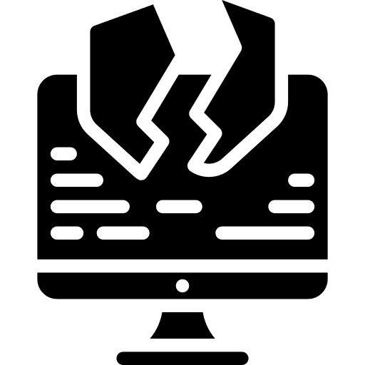 Broken security seo and web broken icon