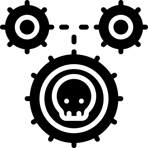 Gears gears seo and web skull icon