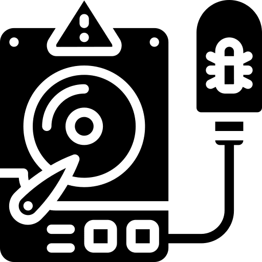 Hacker computer seo and web hacking icon