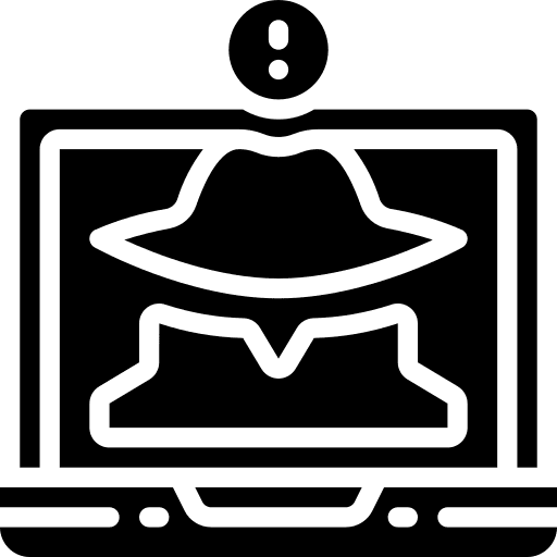 Hacker computing user security icon