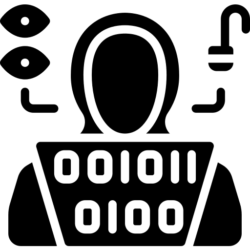 Hacker hacker seo and web professions and jobs icon