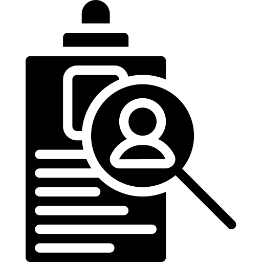 Id card search professions and jobs business icon