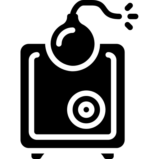 Money box lock money bomb icon