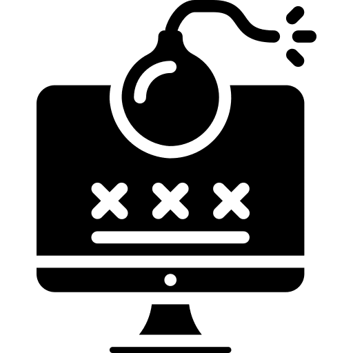 Password browser laptop malware icon