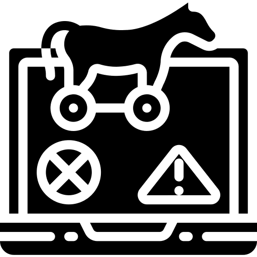 Trojan trojan seo and web computer icon