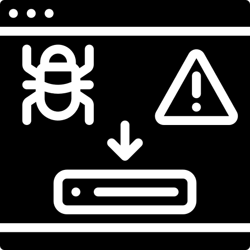 Virus browser internet bug icon