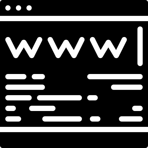 Website domain registration web page seo and web icon