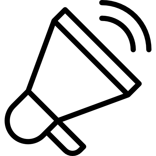 Advertising loudspeaker communications speaker icon