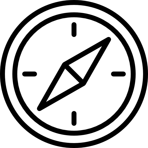 Compass explore search maps and location icon