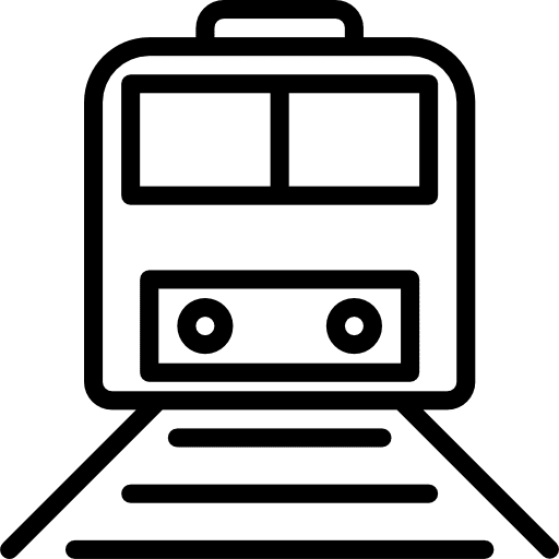 Train destination logistics delivery travel icon