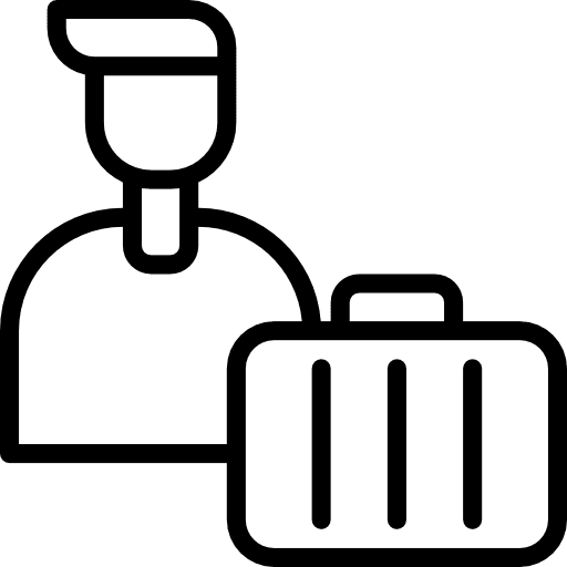 Vacation holidays user luggage icon