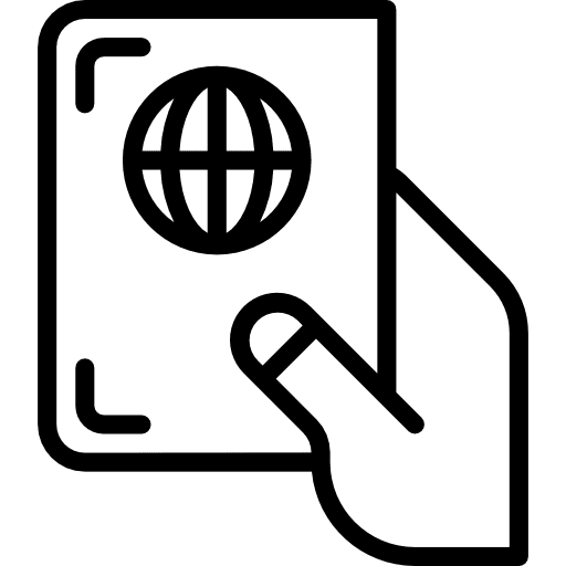 Visa security passport holidays icon