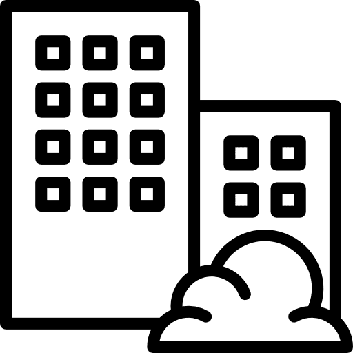 Hotels buildings resort architecture icon