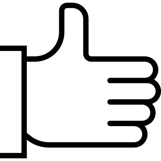 Thumb up ok social media gestures icon