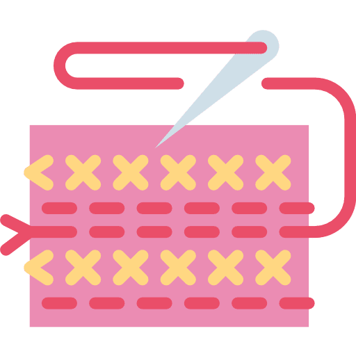 Stitching patch clothing edit tools icon