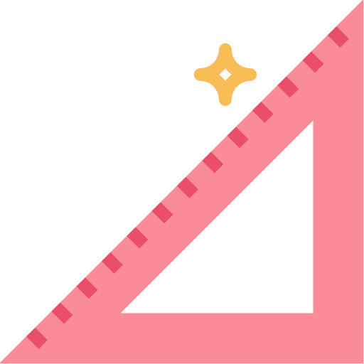 Set square measure rulers set square icon