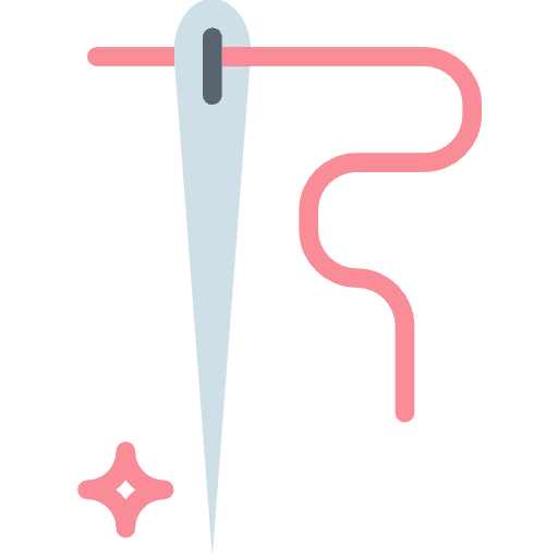 Sewing needle sew thread icon