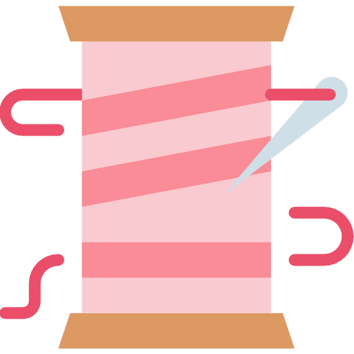 Thread sewing sew needle icon