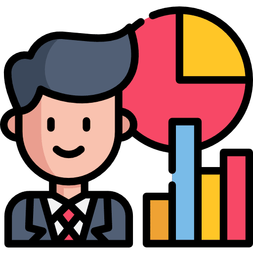 Graph management business and finance statistics icon