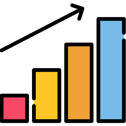 Graph growth stats graph icon