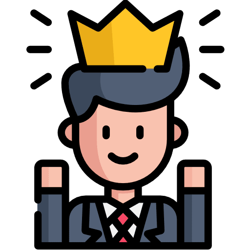 King business and finance boss leader icon
